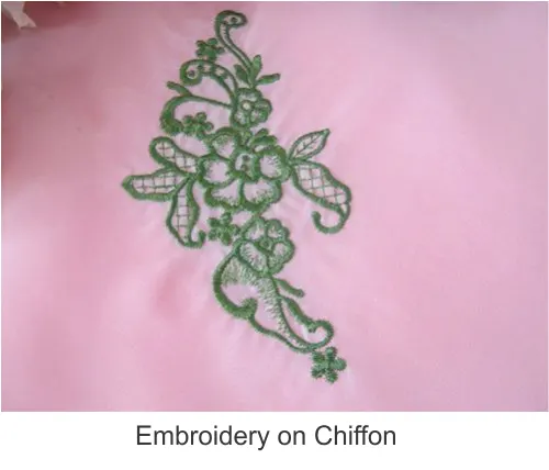 Emb on Chiffon